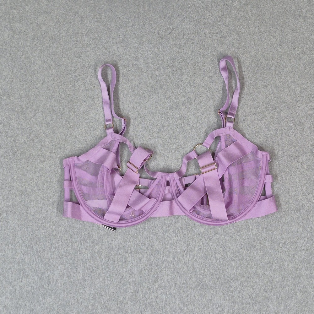 Victoria's Secret Women Bra 36D Purple Very Sexy Unlined Balconette Underwired